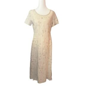 Liz Claborne Lizsport Linen Dress Vintage 90's Size 8